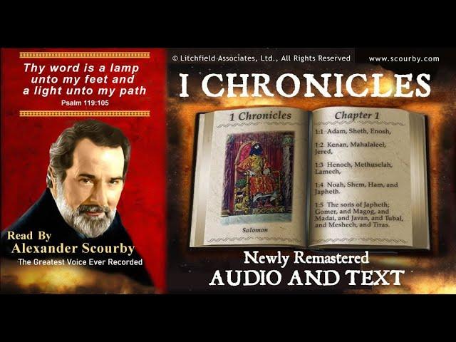 13 | Book of 1 Chronicles | Read by Alexander Scourby | AUDIO--TEXT | FREE on YouTube | GOD IS LOVE!