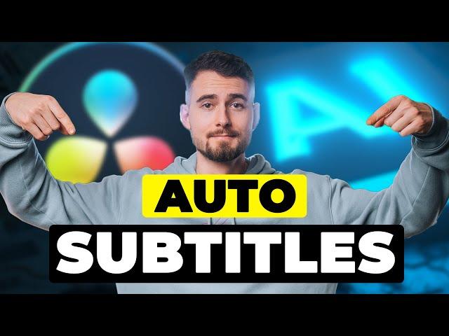 HOW TO add AUTOMATIC CAPTIONS in Davinci Resolve | 18 Tutorial