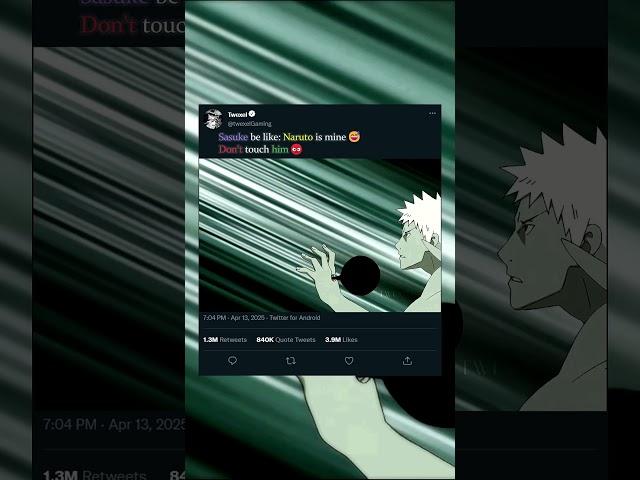 Sasuke saves naruto from obito #shorts