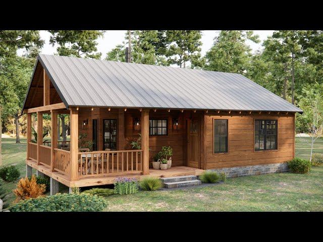 29'x26' (9x8m)  STUNNING Cabin Design: Embracing Simple and Complete Living