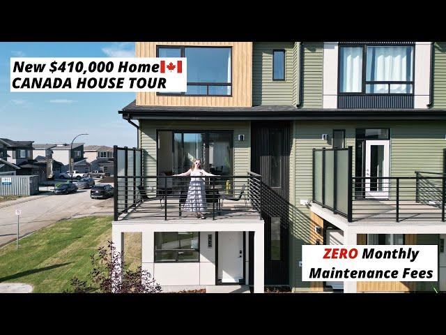 Brand New Affordable $410,000 Townhome Full Tour| Zero Monthly Fees Townhouse| Canada Home Tour