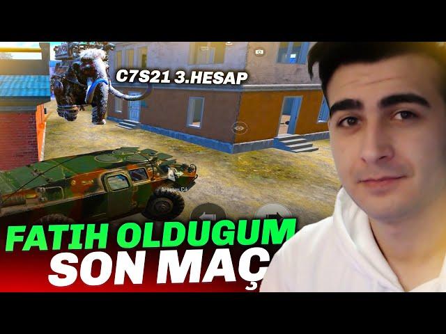 3.HESAP FATİH OLDUĞUM SON MAÇLAR! PUBG Mobile C7S21 Rank Kasma Taktikleri