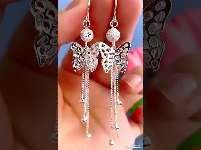 Fancy silver earrings | Earrings Design | Cute earrings | Latest fashion