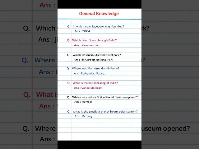 Which was India's first national park? General knowledge #gkquestion #knowledge #gkshorts #gkquiz