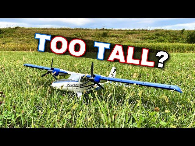 Mission: Grass Ops with Twin Engine RC Airplane - E-Flite Twin Timber