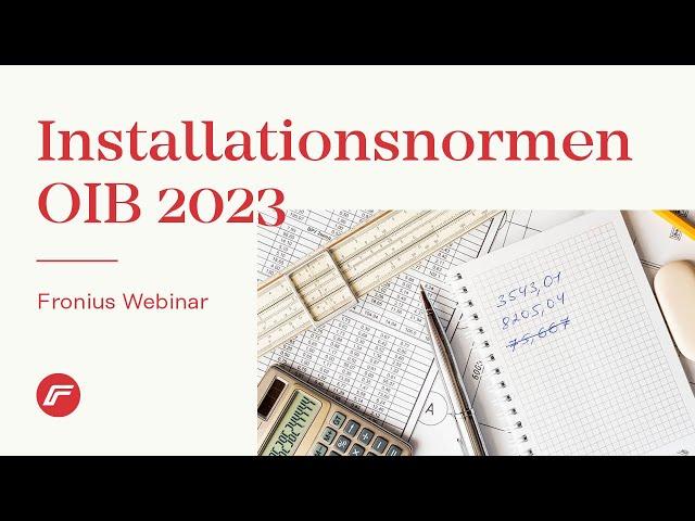 Webinar: Installationsnormen meistern OIB 2023 im Überblick