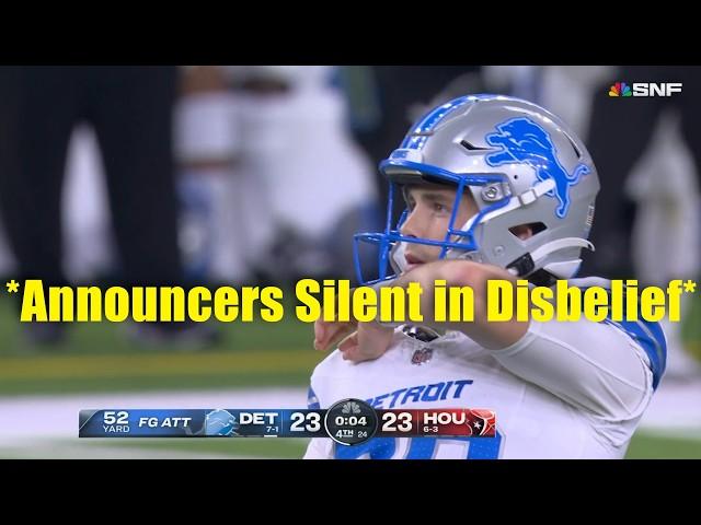 Even The Announcers Couldn't Believe the Lions Kicker 