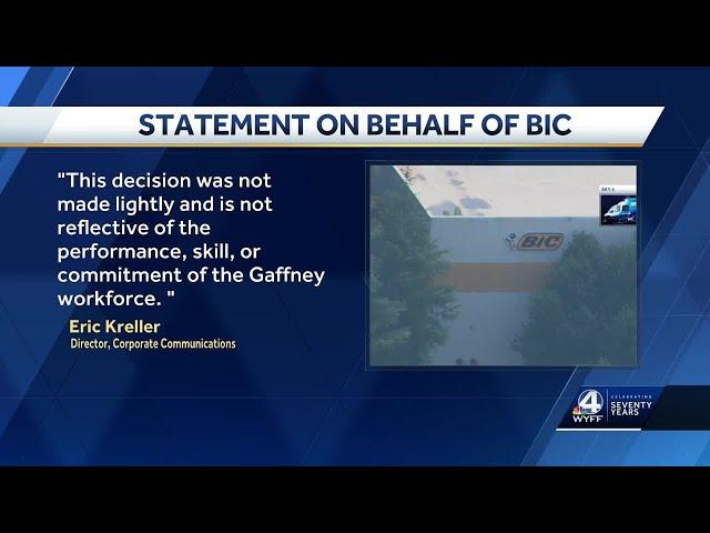 BIC plant in Gaffney, South Carolina, announces closure