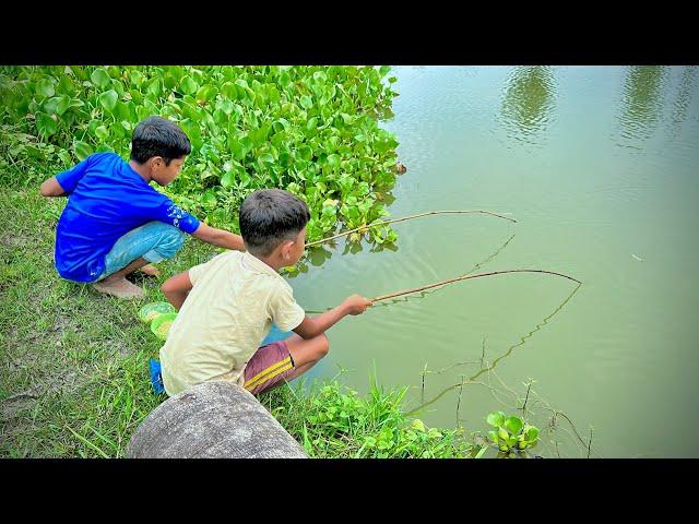 Best Amazing Village Two Smart boys Fishing ~ Fishing With Hook-Traditional Hook Fishing (Part-213)