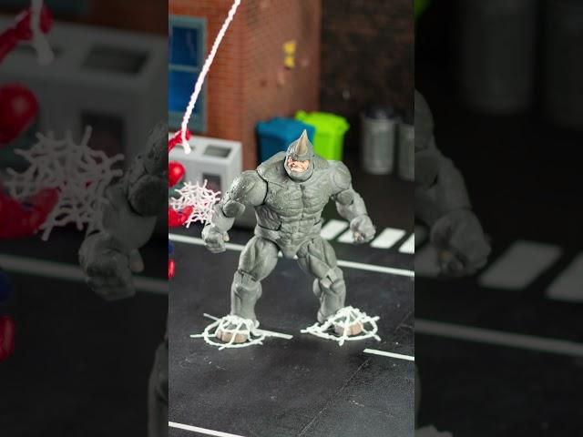 Spider Man Web-Slaps Rhino Marvel Legends Stop Motion Battle
