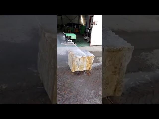 Stone cutting with Diamond wire saw!