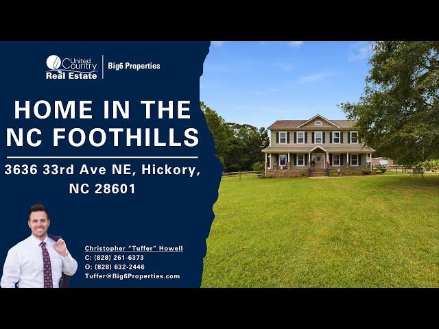 Home for Sale in NC Foothills | 3.87+/- Acres with 4 Bed/3.5 Bath | Big6 Properties