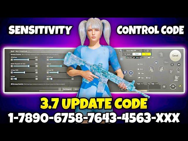 BGMI 3.7 UPDATE SENSITIVITY CODE | BGMI BEST SENSITIVITY SETTINGS | BGMI ZERO RECOIL SENSITIVITY