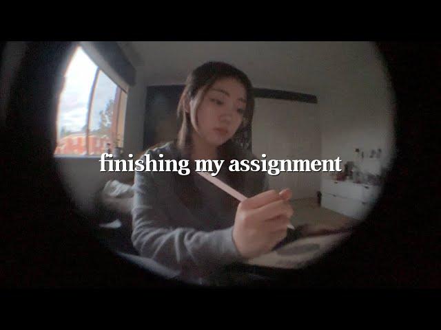 finishing my assignment in one sitting? lets get productive! (design student)