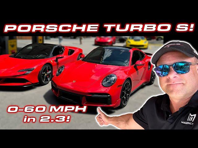 GOODBYE SF90 HELLO TURBO S? * Taking delivery FIRST PORSCHE!  2024 Porsche 911 Turbo S 0-60 MPH TEST