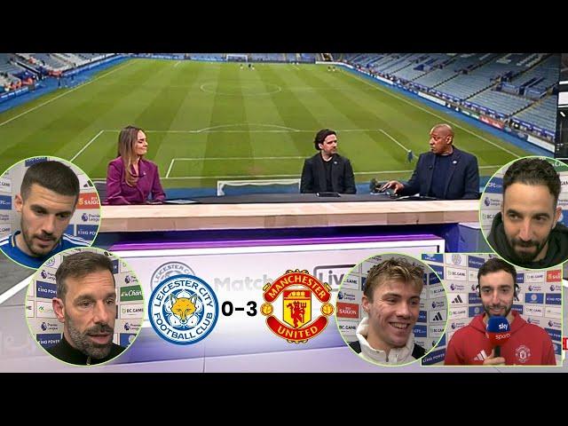 Leicester vs Man Utd 0-3 Post Match Analysis | Bruno, Hojlund, Amorim, Nistelrooy & Coady Reactions