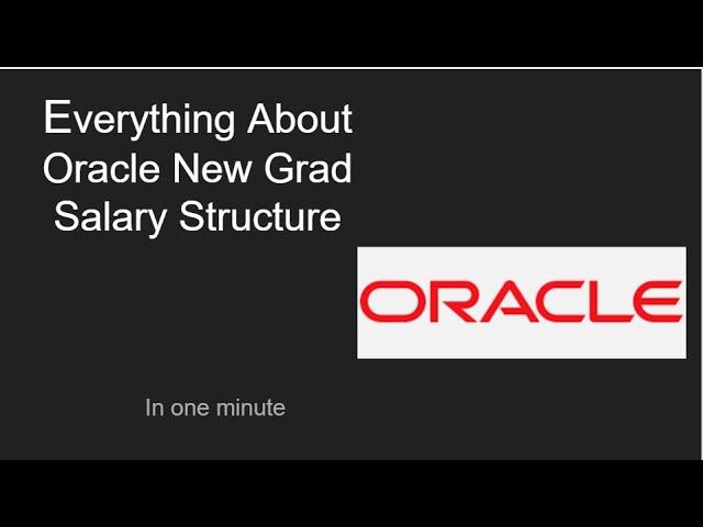 Oracle salary breakup | Fresh Grad 2023 | Latest Salary structure | Oracle CTC