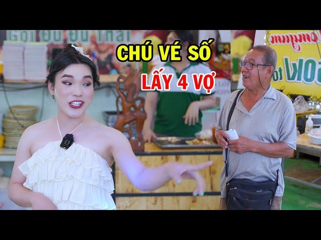 Ty Thy phỏng vấn chú bán vé số lấy 4 vợ - Ty Thy Vlog Gỏi đu đủ