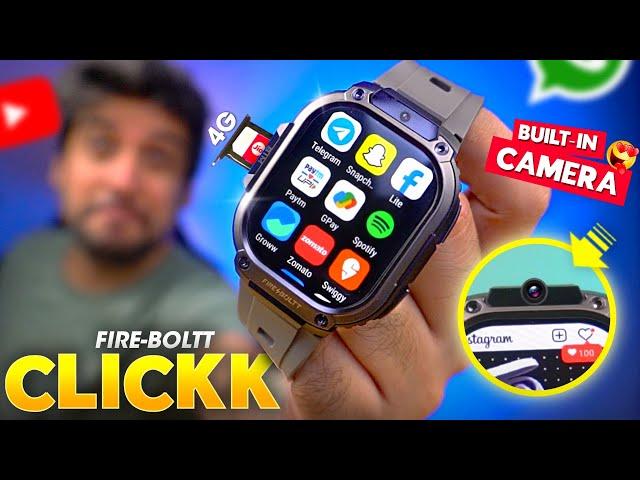 A Better 4G ANDROID Smartwatch with *Built-In CAMERA* !! ️ Fire-Boltt CLICKK Smartwatch Review