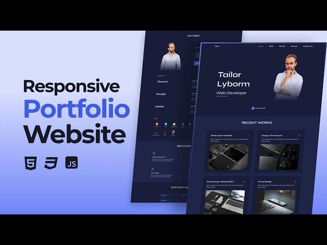 Responsive Portfolio Website Using HTML CSS And JavaScript