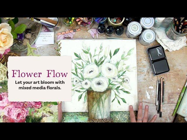 Flower Flow - Online Mixed Media Painting Class with Laly Mille