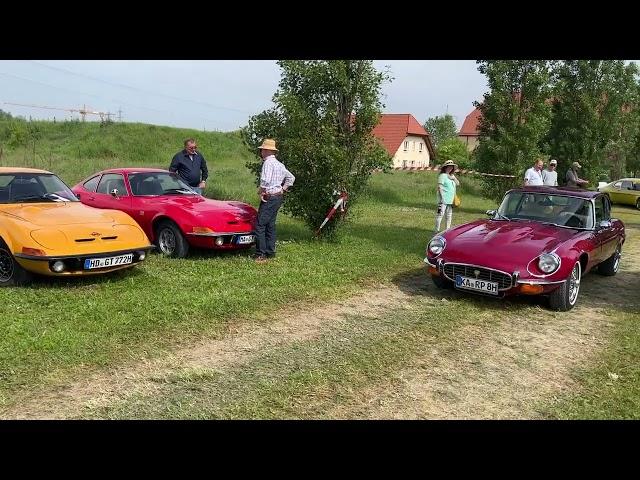 3. Oldie-Day in Waghäusel Eremitage 21.Mai.2023      Opel GT  Jaguar E-Type