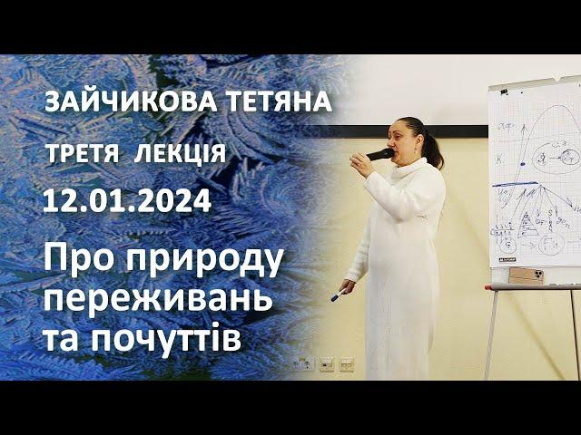 Третя лекція. Зайчикова Тетяна. «Про природу переживань та почуттів»