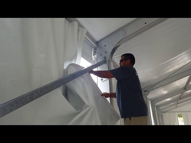 Losberger structure - Installing a sidewall (3.4m x 5m)