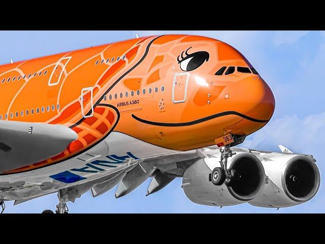 ️ 80 AIRPLANE TAKEOFFS & LANDINGS in 60 MINS  Tokyo NARITA Airport Plane Spotting [NRT/RJAA]