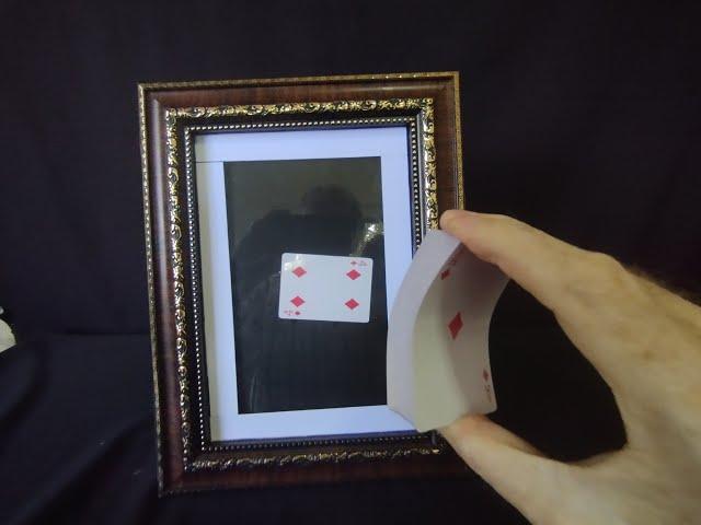 How to make a card appear behind glass, magic tricks revealed