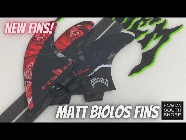 NEW FCS II Matt Biolos PC MB Carbon Tri Fins Large