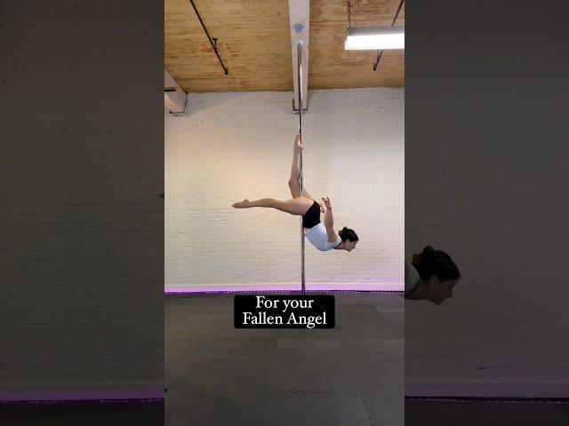 How to do the pole move Fallen Angel// Pole Dance Tutorial// pole invert #polefitness #poledance