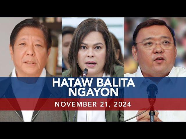 UNTV: Hataw Balita Ngayon |  November 21, 2024