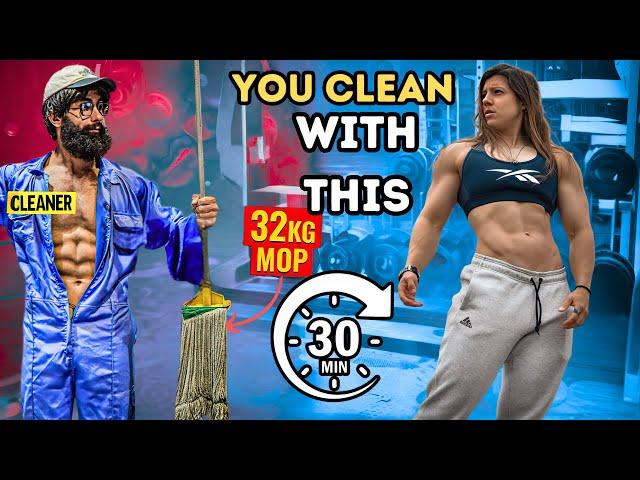 Anatoly Destroys Bodyguards’ Egos With a 32kg Mop for 30 MINUTES!!Anatoly gym prank! #2