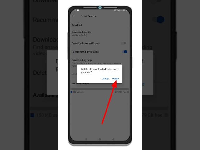 How to delete downloaded videos and playlist on YouTube | Delete All Videos in YouTube #shorts