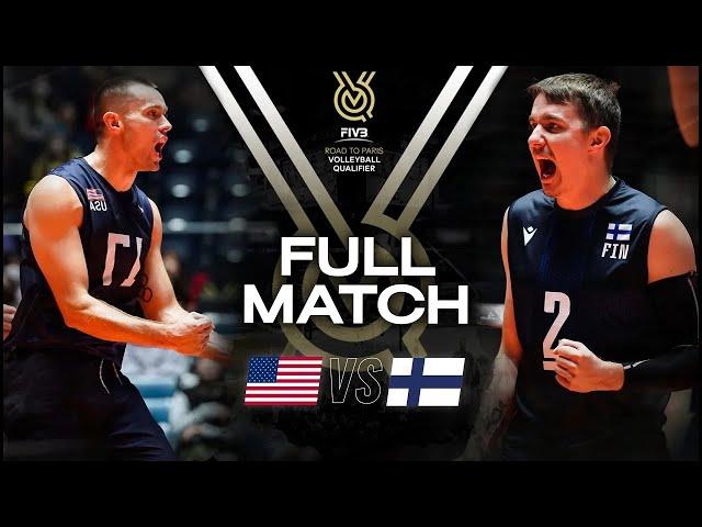  USA vs  FIN - Paris 2024 Olympic Qualification Tournament | Full Match - Volleyball