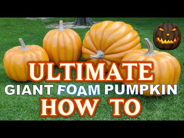 Make a Large Halloween Jack O Lantern  DIY Giant Foam Pumpkin