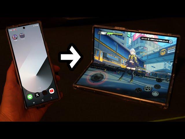 折り畳みスマホでホヨバゲーやるとこうなるｗｗ【Galaxy Z Fold6】