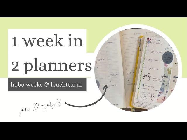 planning the same week in two planners // mid year planner chaos?? (hobonichi weeks & leuchtturm)