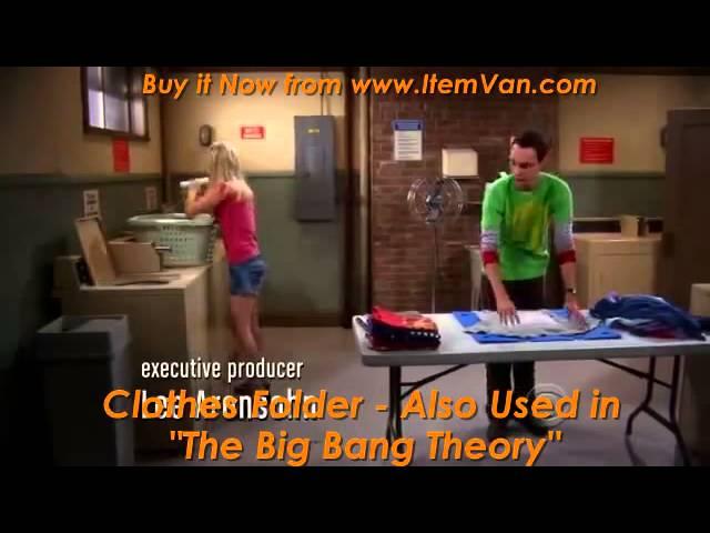 CLOTHES FOLDER GADGET - Also Used in "The Big Bang Theory"