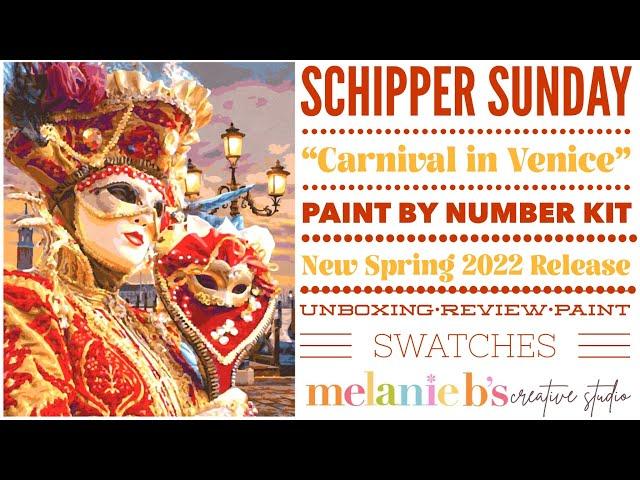 Schipper Sunday “Carnival in Venice” Paint by Numbers PBN Kit | Spring 2022 Release Review Swatches