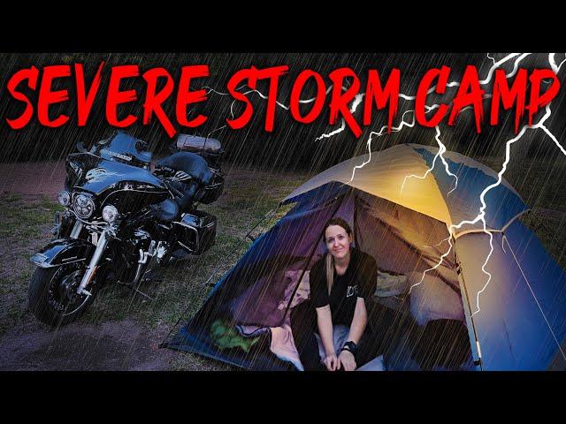 THUNDERSTORM motorcycle camping | Absolute disaster!