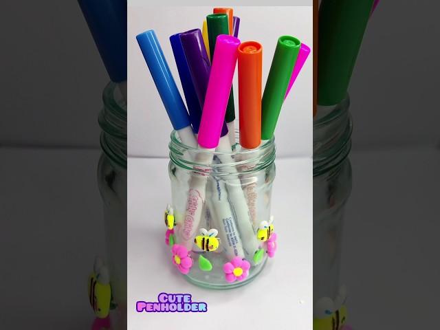DIY cute pen holder  #diy #art #shorts