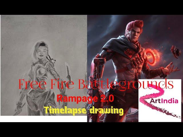 Free fire Rampage drawing- time lapse, Rampage 2.0