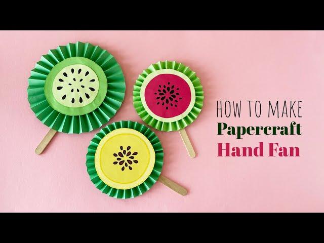 How to Make Paper Fan | Summer Craft | Paper Fan Making | Paper Folding Hand Fan