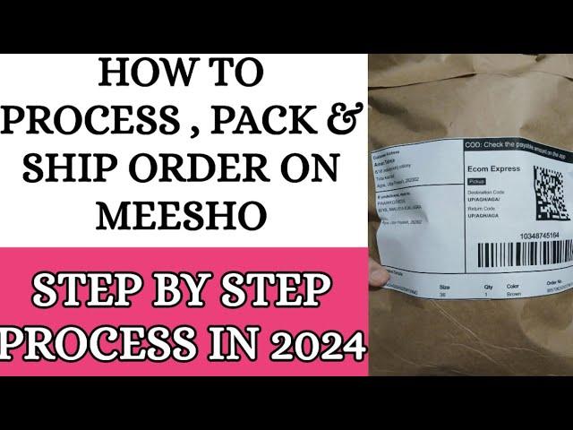 Meesho Order Processing In Hindi | Meesho First Order Process | Meesho Label Printing