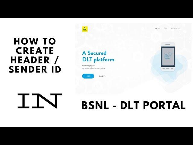 How To Create Header/ Sender ID | BSNL | DLT