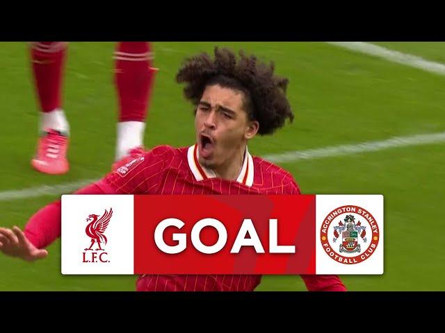 GOAL | Jayden Danns | Liverpool v Accrington Stanley | Third Round | Emirates FA Cup 24-25