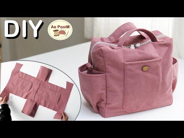 DIY - Cute Corduroy Zipper Handbag