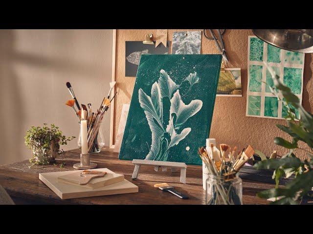 Create art with pouring paint - DIY by Søstrene Grene